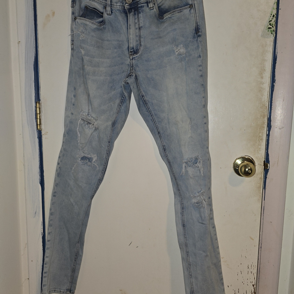 Rogue Light Blue Distressed Men's Jeans
